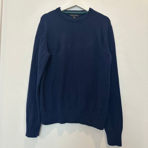 Banana Republic merino extra fine wool dark blue knit sweater large - Picture 1 of 4